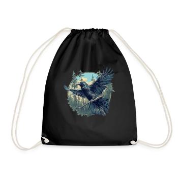 Crows Crow - Drawstring Bag - black - Front
