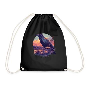 Crows Crow - Drawstring Bag - black - Front