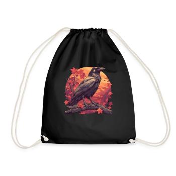 Crows Crow - Drawstring Bag - black - Front