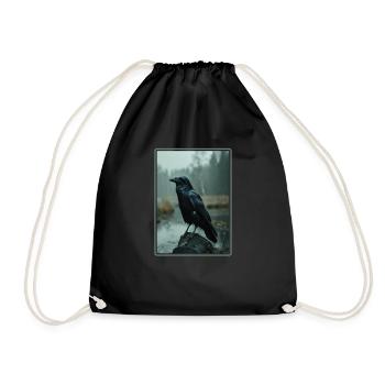 Crows Crow - Drawstring Bag - black - Front