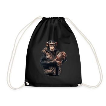 Football de chimpanzé - Sac de sport léger - noir - Devant