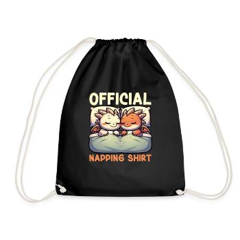 Official Sleeper Dragon Sweet Lazy - Drawstring Bag - black - Front