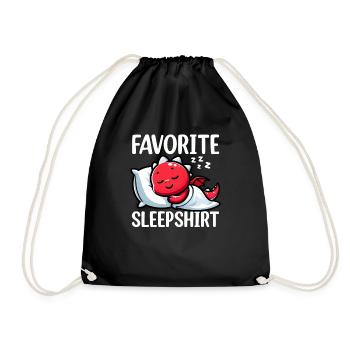 Official Sleeper Dragon Sweet Lazy - Drawstring Bag - black - Front