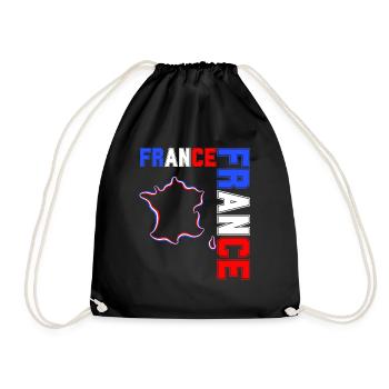 drapeau france cadeau, cadeau france drapeau - Sac de sport léger - noir - Devant