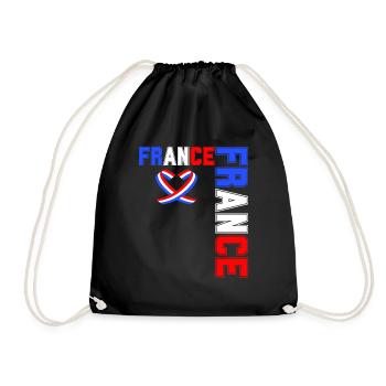 drapeau france cadeau, cadeau france drapeau - Sac de sport léger - noir - Devant