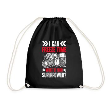 I am a photographer - Drawstring Bag - black - Front