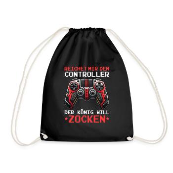Hands me the controller the king wants to gamble - Drawstring Bag - black - Front