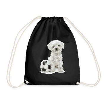 Maltese - Drawstring Bag - black - Front