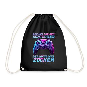 Hands me the controller the king wants to gamble - Drawstring Bag - black - Front