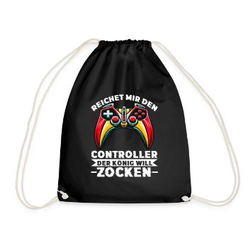 Hands me the controller the king wants to gamble - Drawstring Bag - black - Front