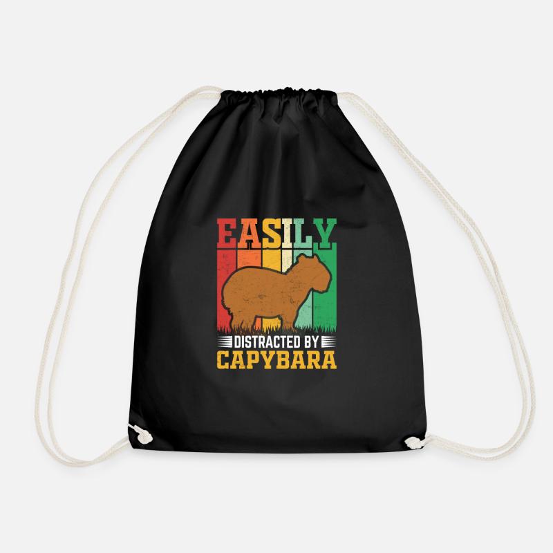 Capybara - Turnbeutel - Schwarz
