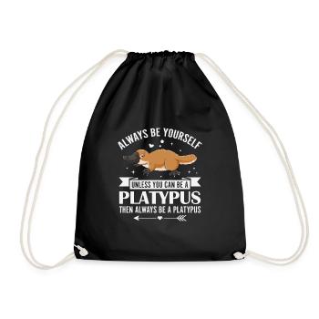 Platypus - Drawstring Bag - black - Front