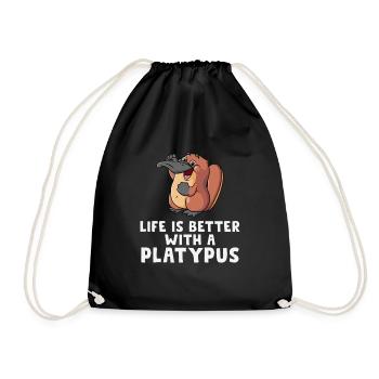 Platypus - Drawstring Bag - black - Front