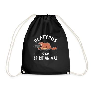 Platypus - Drawstring Bag - black - Front