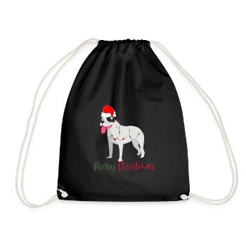 Bouledogue américain, Bully, Noël, Noël - Sac de sport léger - noir - Devant