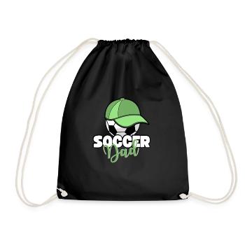 Soccer Dad Soccer Dad Footballer Father Saying. - Drawstring Bag - black - Front