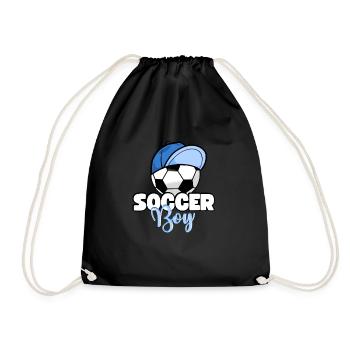 Soccer Boy Soccer Boy Soccer Boy Saying - Drawstring Bag - black - Front