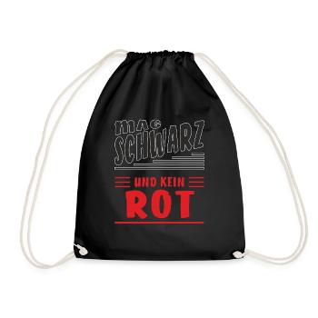 MAG SCHWARZ UND KEIN ROT - Turnbeutel - Schwarz - Vorne