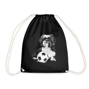 Shih Tzu - Drawstring Bag - black - Front