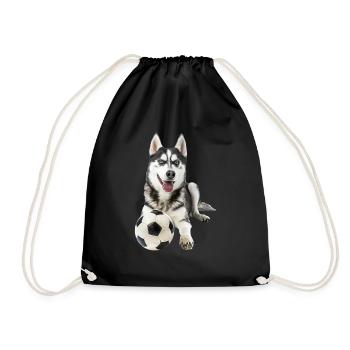 Sibirischer Husky - Turnbeutel - Schwarz - Vorne