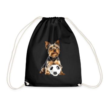 Yorkshire Terrier - Drawstring Bag - black - Front