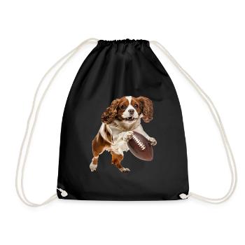 Épagneul Pitbull américain - Sac de sport léger - noir - Devant