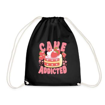 Idée cadeau Pastry Lover Cake Addicted - Sac de sport léger - noir - Devant