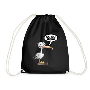 Fun Be Seagull No - Drawstring Bag - black - Front