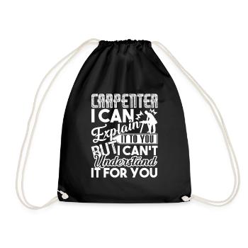Carpenter I Can Explain It To You - Drawstring Bag - black - Front