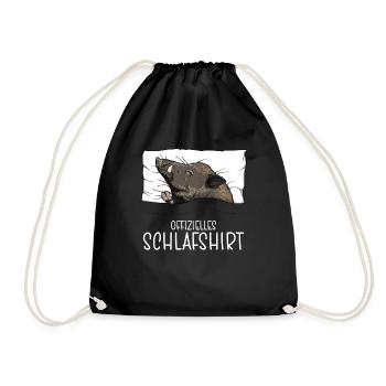 Chemise de nuit officielle Pyjama sanglier - Sac de sport léger - noir - Devant