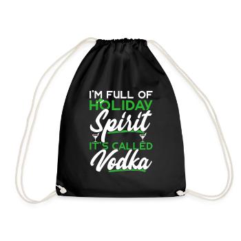 Je suis plein d’ de vacances ça s’appelle vodka - Sac de sport léger - noir - Devant