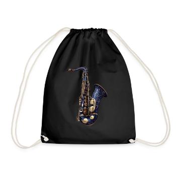 Saxophone - Drawstring Bag - black - Front
