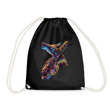 Saxophone - Drawstring Bag - black - Front