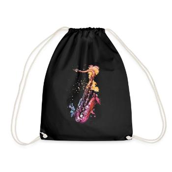 Saxophone - Drawstring Bag - black - Front
