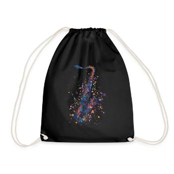 Saxophone - Drawstring Bag - black - Front