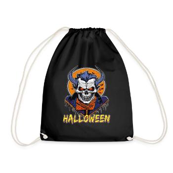 SQUELETTE D’HALLOWEEN - Sac de sport léger - noir - Devant