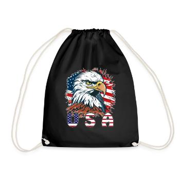 SEEADLER USA KONTUR - Turnbeutel - Schwarz - Vorne
