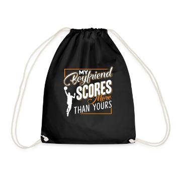 Basketball My Basketball Boyfriend Scores - Drawstring Bag - black - Front