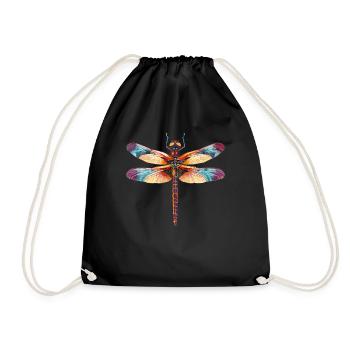Dragonflies Dragonfly - Drawstring Bag - black - Front