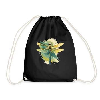 Dragonflies Dragonfly - Drawstring Bag - black - Front