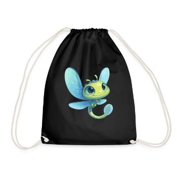 Dragonflies Dragonfly - Drawstring Bag - black - Front