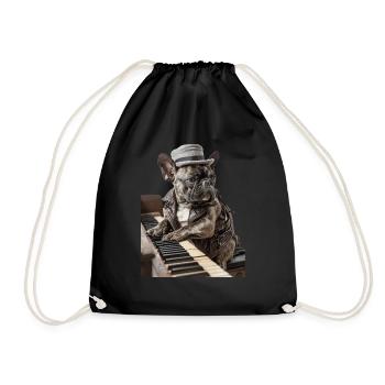 Bouledogue français - Sac de sport léger - noir - Devant