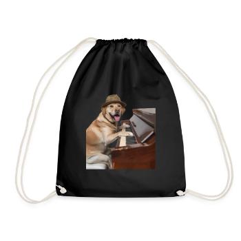 Labrador Retriever - Drawstring Bag - black - Front