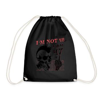 J’ai 47 ans Plus majeur - 48e anniversaire - Sac de sport léger - noir - Devant