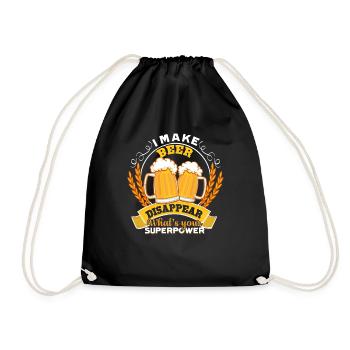 Beer Brewing I Make Beer Disappear - Drawstring Bag - black - Front