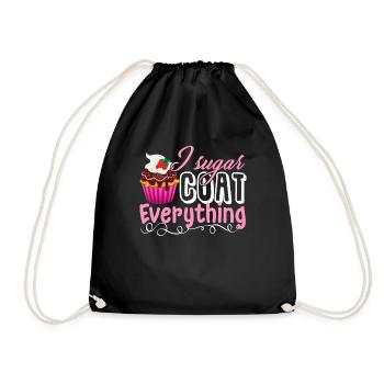 Baker Baker Sugar Coat Everything - Drawstring Bag - black - Front