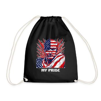 MAN USA MY PRIDE CONTOUR - Drawstring Bag - black - Front