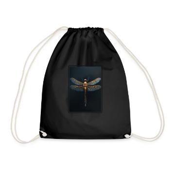 Dragonflies Dragonfly - Drawstring Bag - black - Front