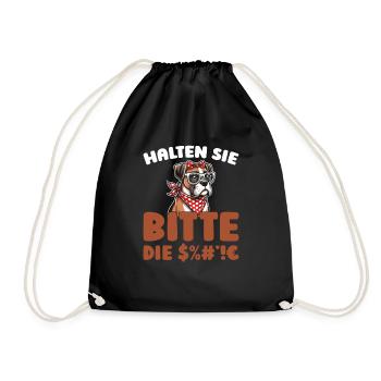 Boxer Hund Deutscher Boxer - Turnbeutel - Schwarz - Vorne