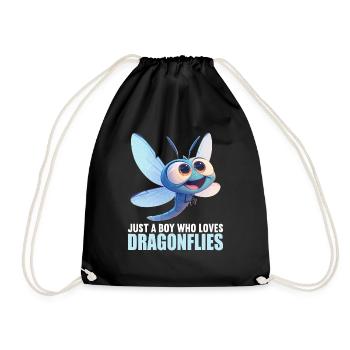 Dragonflies Dragonfly - Drawstring Bag - black - Front